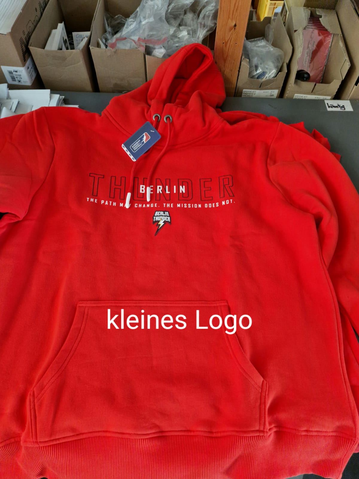 Hoodie - Red - Thunder Logo