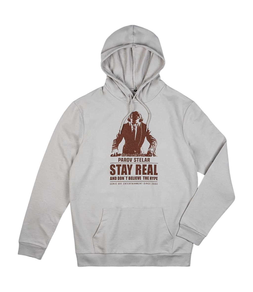 Hoodie Parov Stay Real Grey