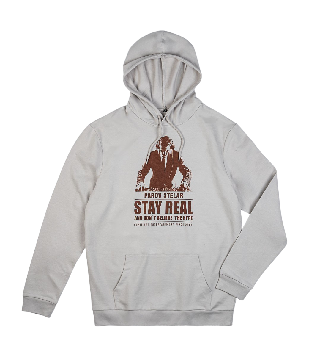 Hoodie Parov Stay Real Grey