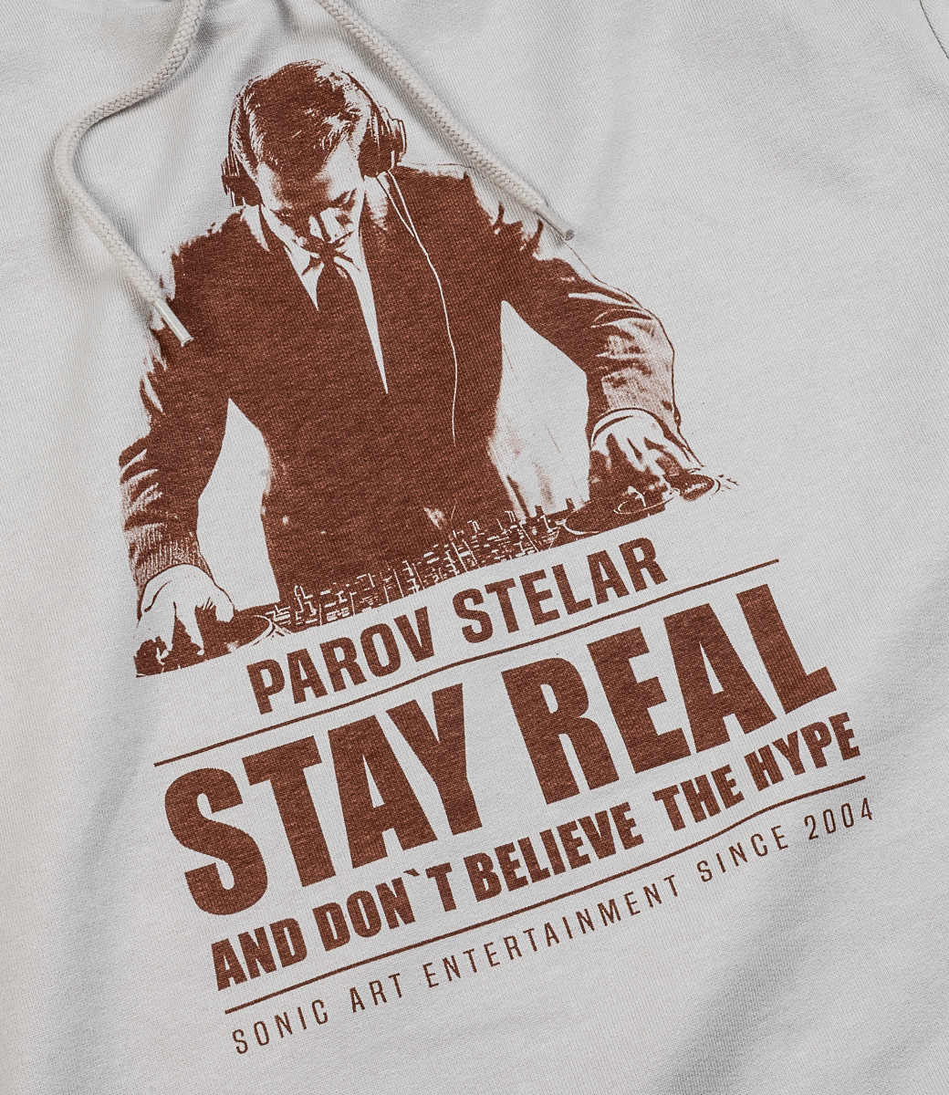 Hoodie Parov Stay Real Grey