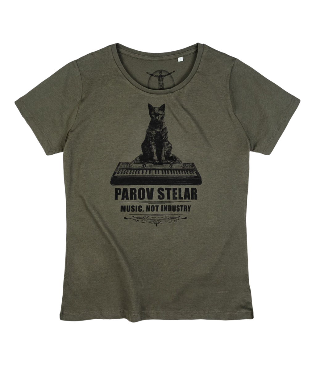 T-Shirt Ladies Parov Cat khaki