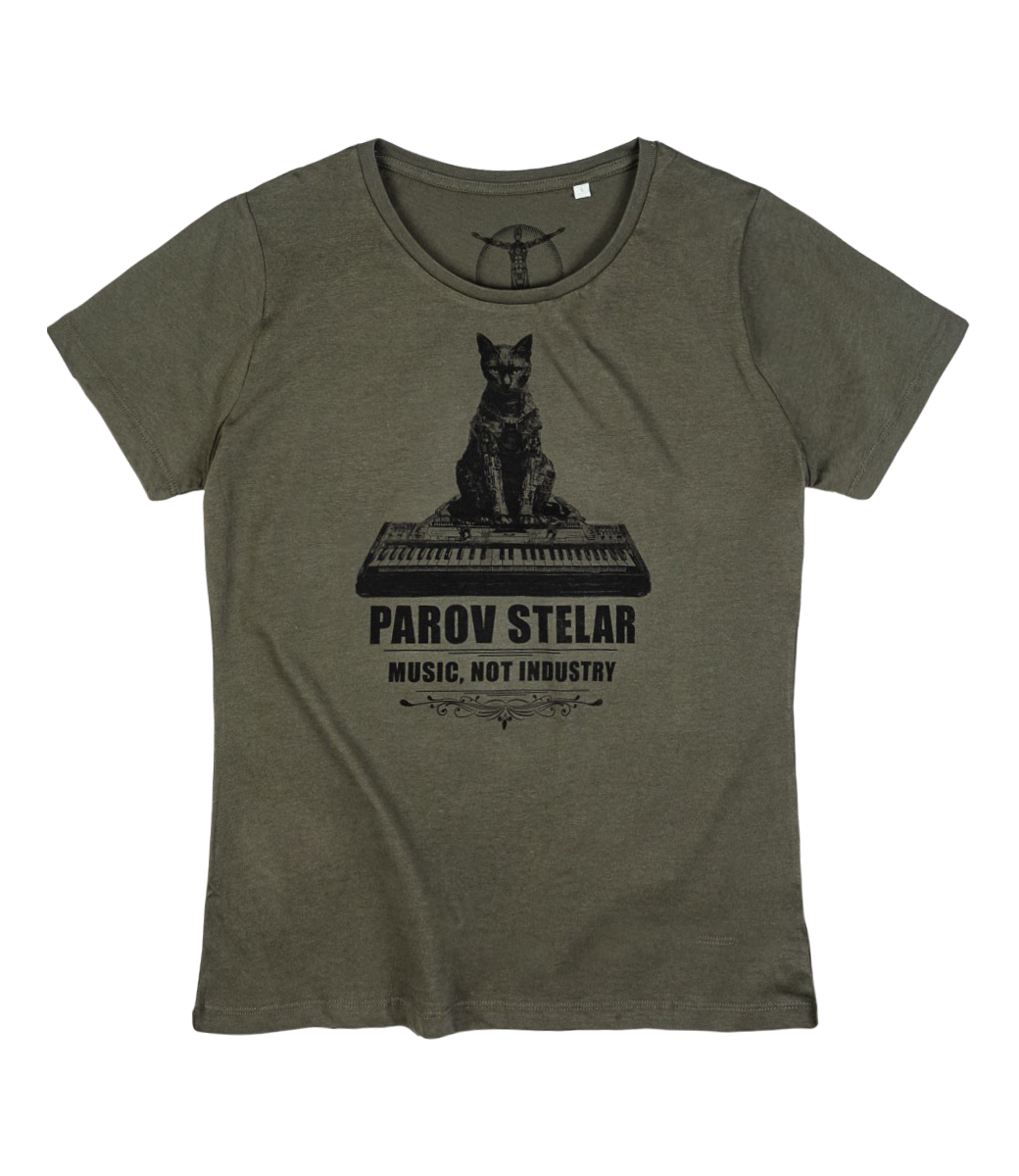 T-Shirt Ladies Parov Cat khaki