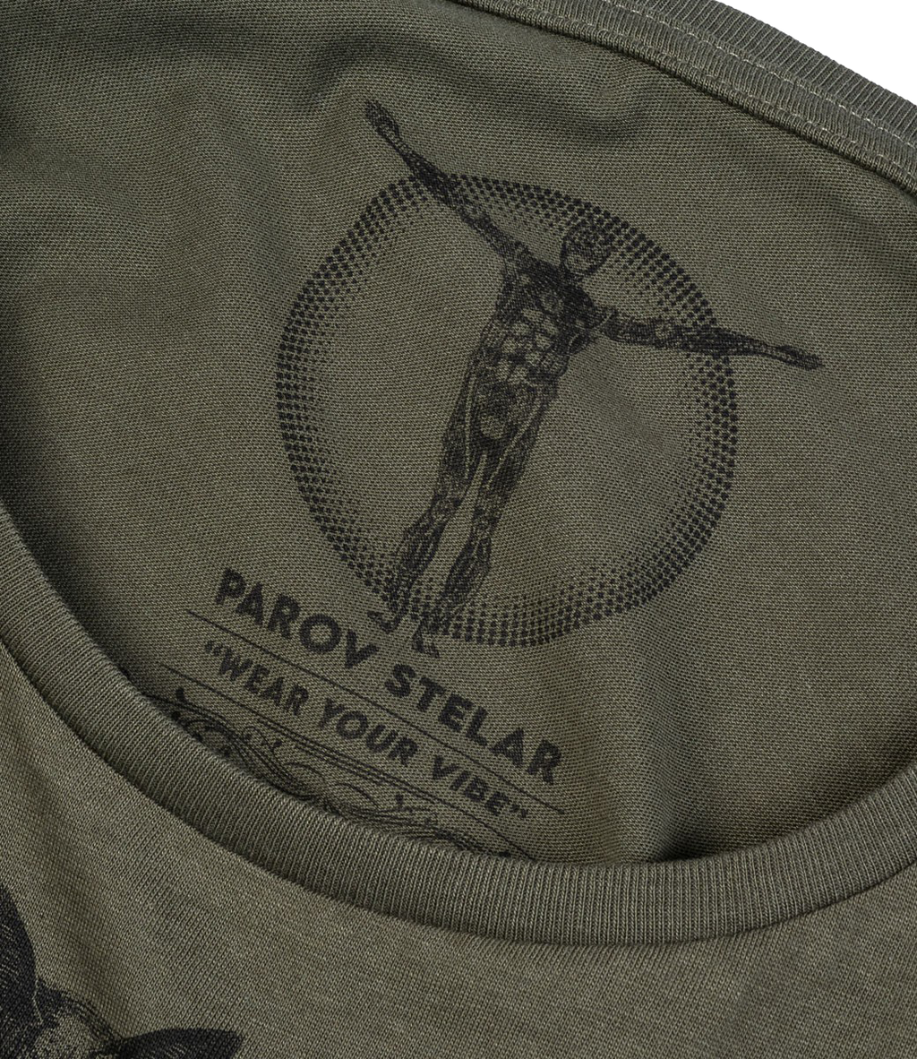 T-Shirt Ladies Parov Cat khaki