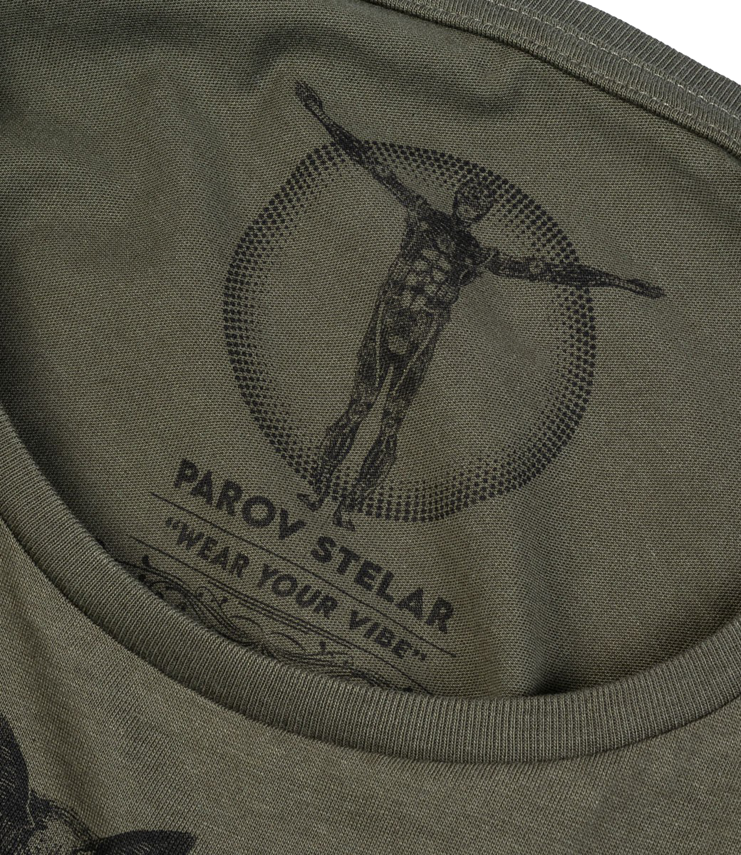 T-Shirt Ladies Parov Cat khaki