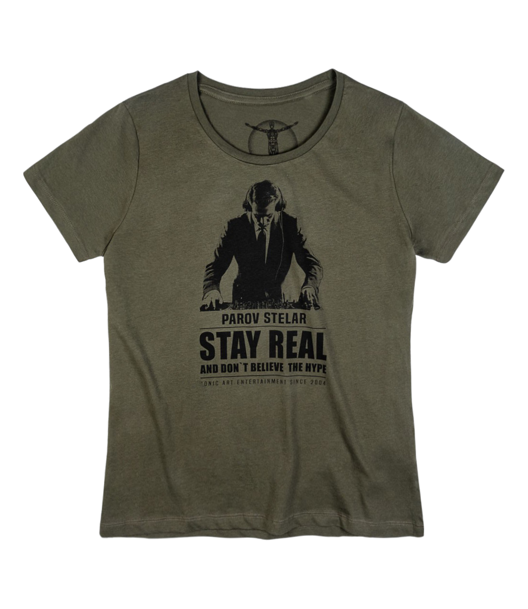T-Shirt Ladies Parov Stay Real khaki