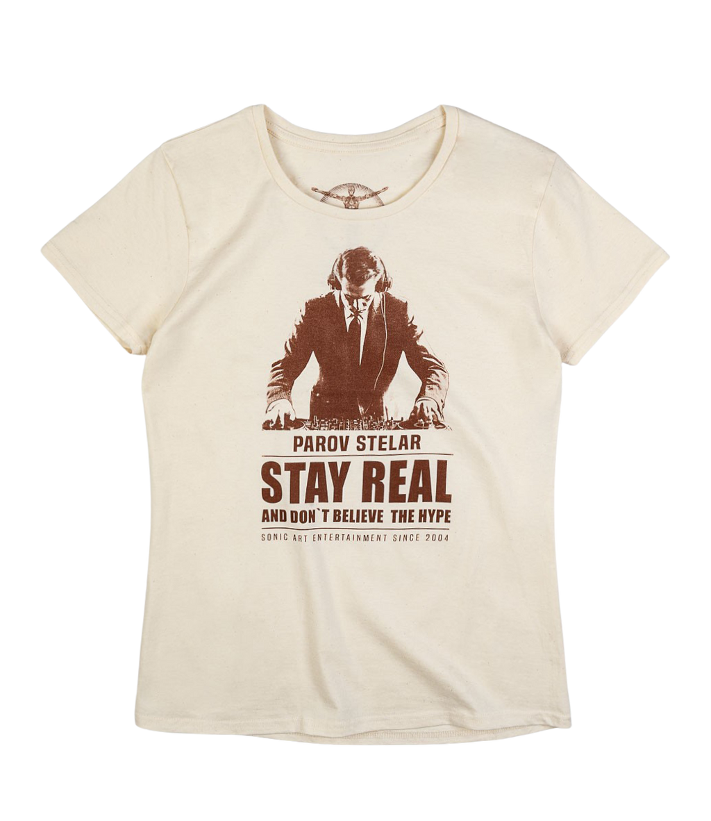 T-Shirt Ladies Parov Stay Real off white
