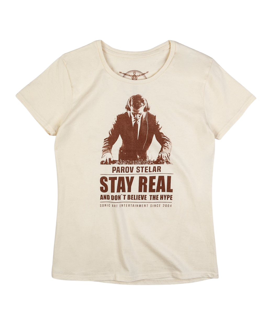 T-Shirt Ladies Parov Stay Real off white