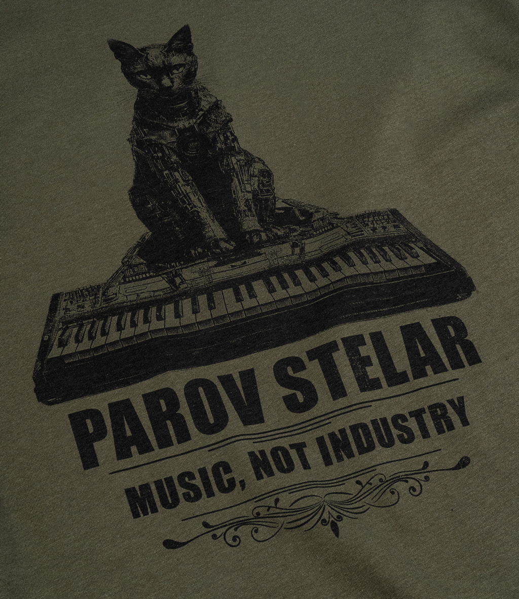 T-Shirt Parov Cat Men khaki