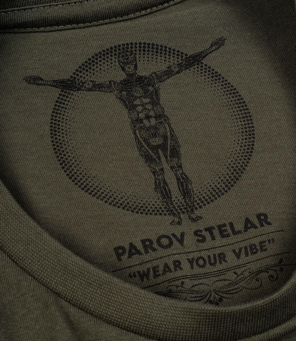 T-Shirt Parov Cat Men khaki