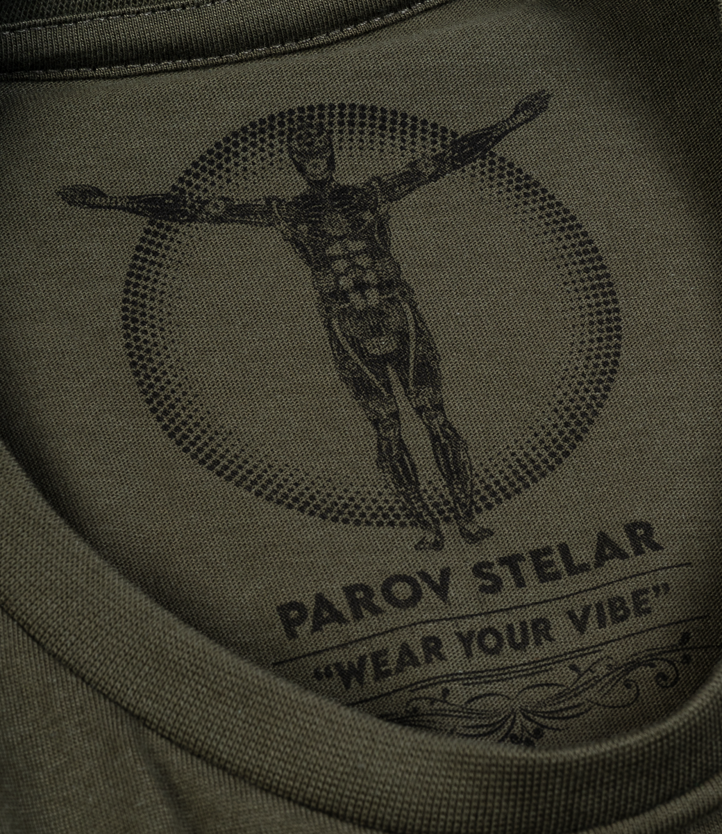 T-Shirt Parov Cat Men khaki